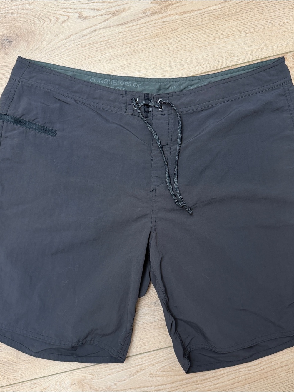 Men's Patagonia Black / Dark Grey Swim Trunks - Size 38